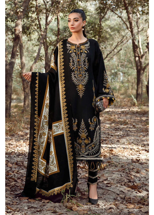 Bin Ashraf D#1384 – Elegant Dhanak Embroidered 3PC Suit