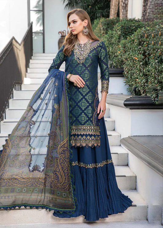 Maria B Unstitched 3 Piece Luxury Eid Lawn Collection'2023-D-08