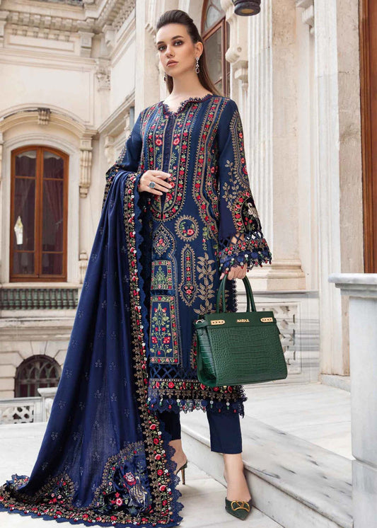 Maria B Lawn Navy Blue  D-9606